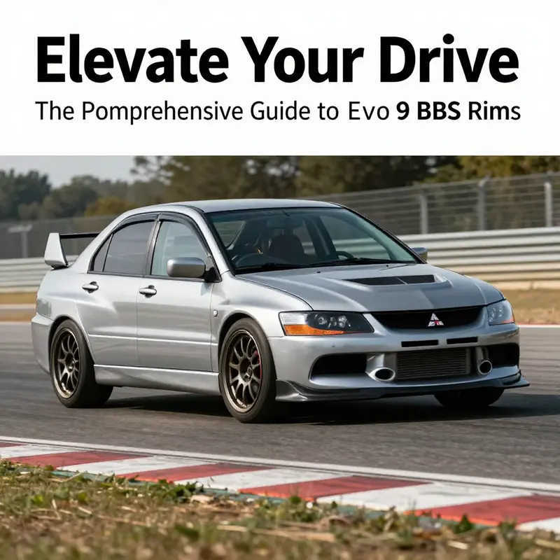 Detailed specifications of Evo 9 BBS rims highlighting their design, dimensions, and compatibility.