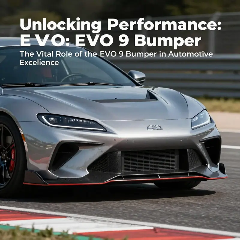 Close-up view of the advanced materials used in the EVO 9 bumper.