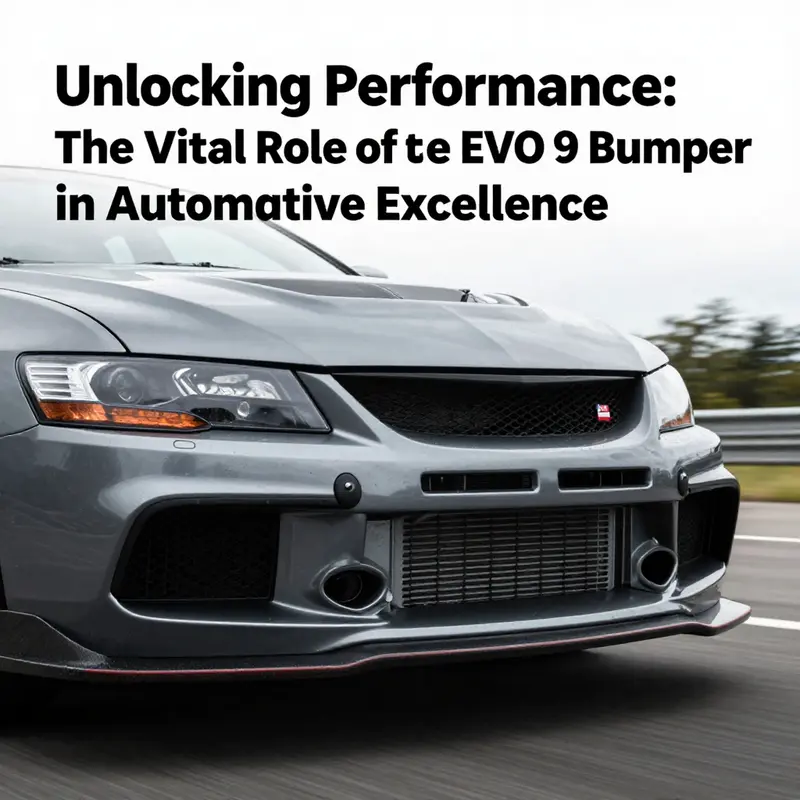 A dynamic image of an EVO 9 in action, highlighting its performance-oriented bumper.