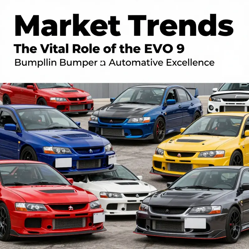 Close-up view of the advanced materials used in the EVO 9 bumper.