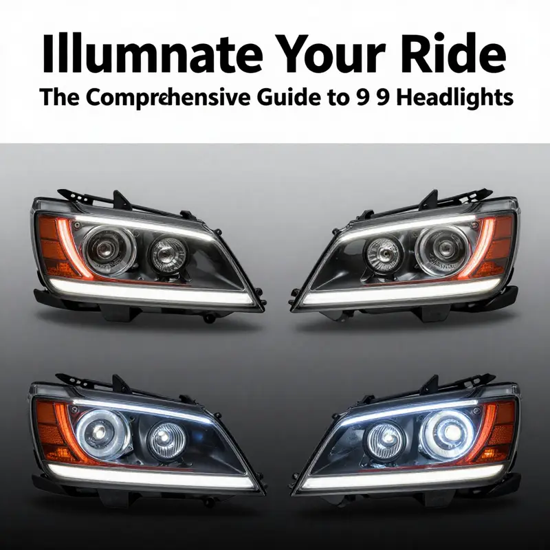 Comparison of stock vs aftermarket Evo 9 headlights highlighting design and technological advancements.