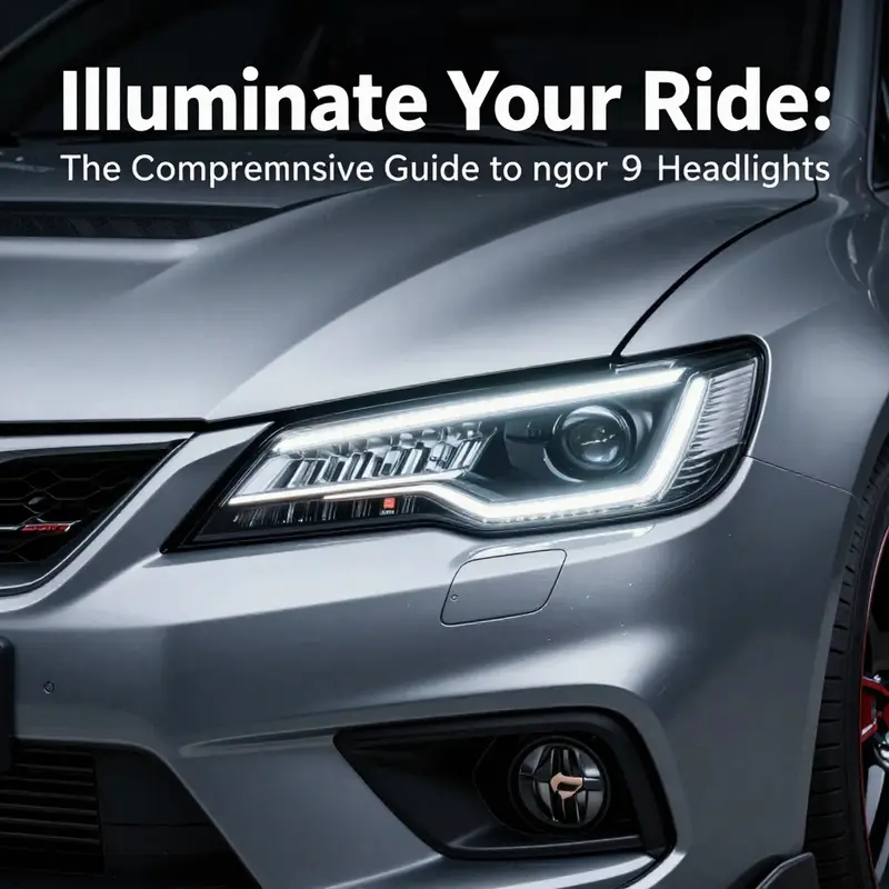 Comparison of stock vs aftermarket Evo 9 headlights highlighting design and technological advancements.