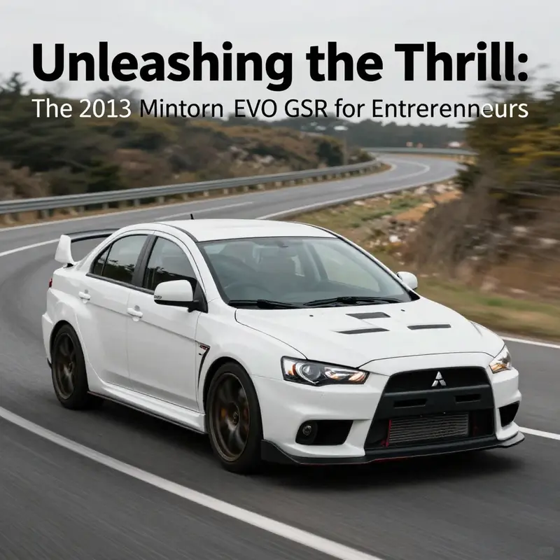 The 2013 Mitsubishi EVO GSR demonstrating its performance prowess on a twisting road.