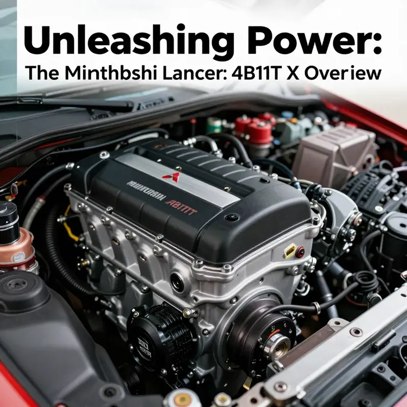 The lightweight yet powerful 4B11T engine that powers the Mitsubishi Lancer EVO X.