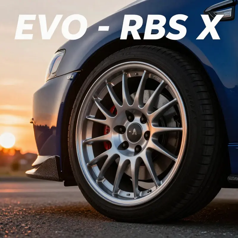 The Evo X equipped with BBS rims, emphasizing performance and racing capabilities.
