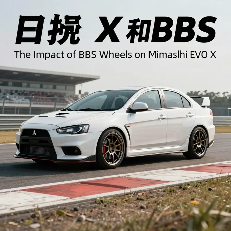 The powerful Mitsubishi EVO X demonstrating its agility with bespoke BBS wheels.