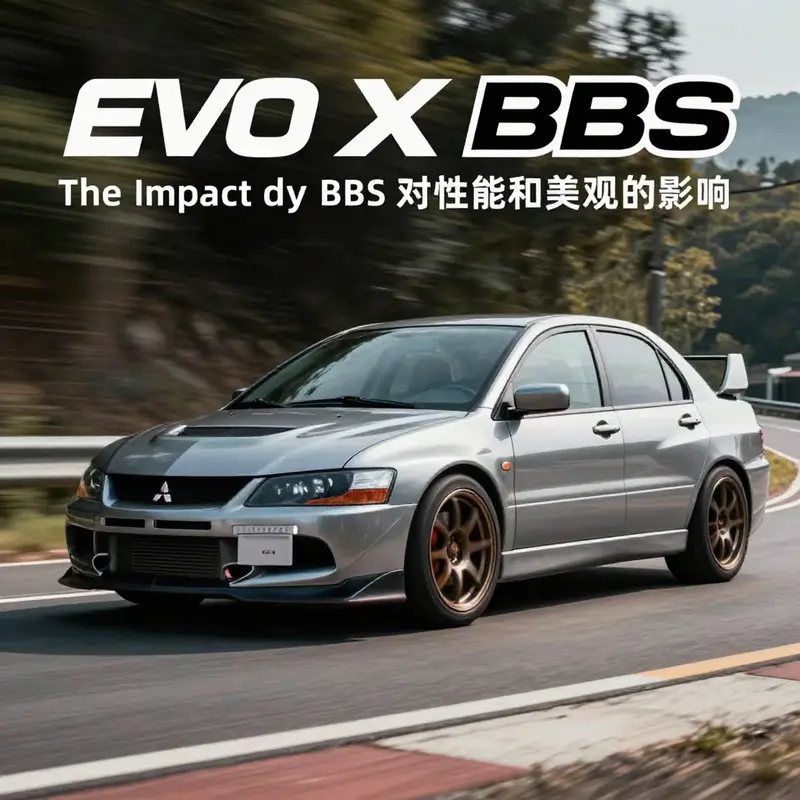 The powerful Mitsubishi EVO X demonstrating its agility with bespoke BBS wheels.