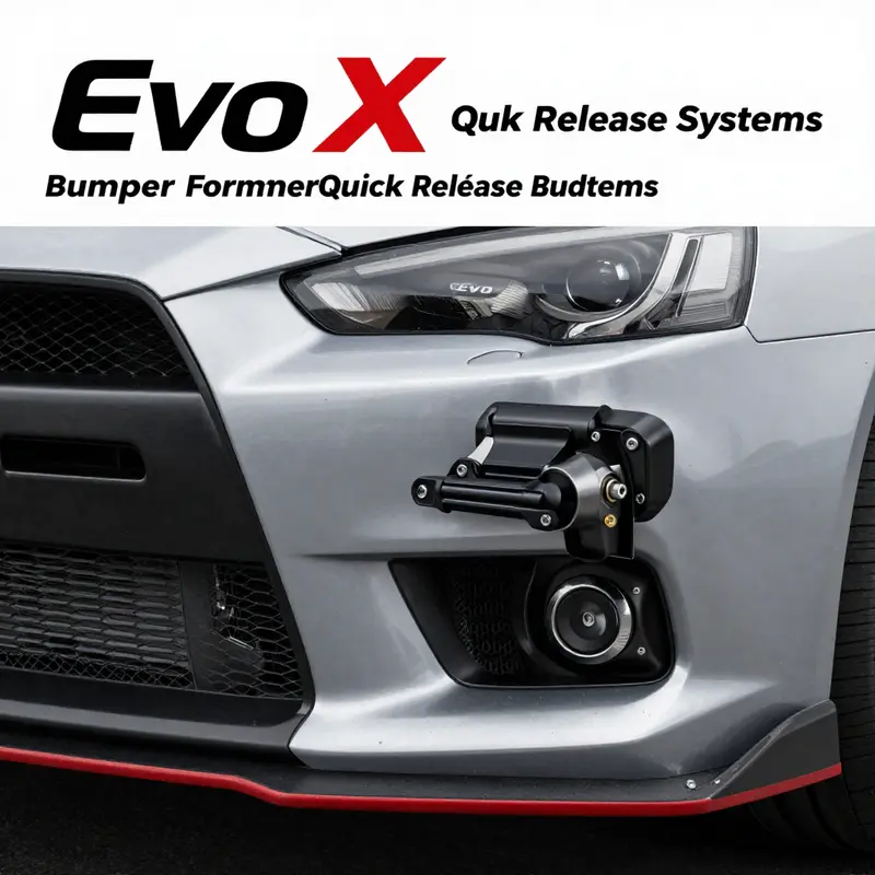 The Evo X bumper quick release system enhances vehicle functionality and access, an essential for performance-driven drivers.