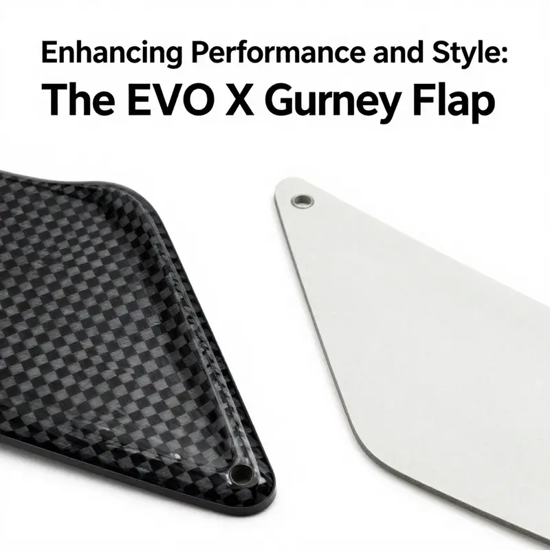 Illustration demonstrating the aerodynamic positioning of the EVO X Gurney Flap.