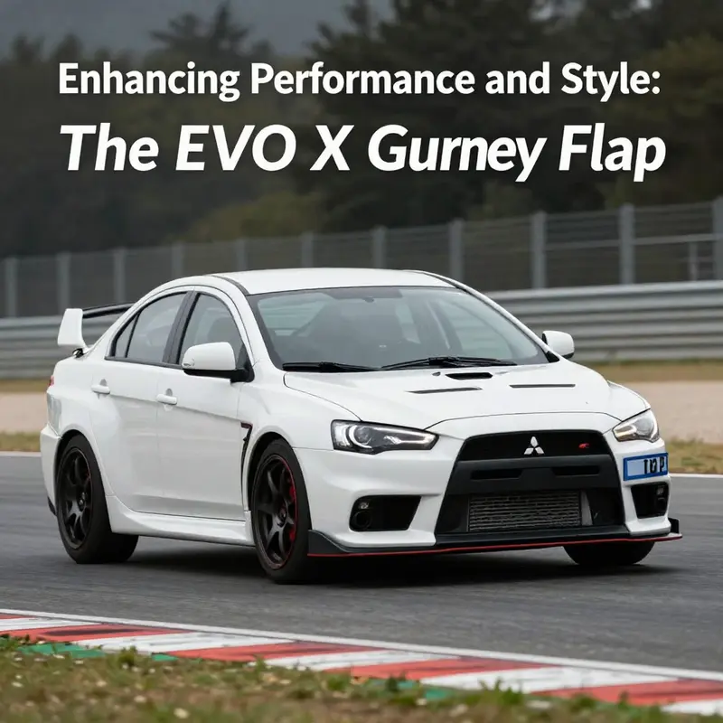 Illustration demonstrating the aerodynamic positioning of the EVO X Gurney Flap.