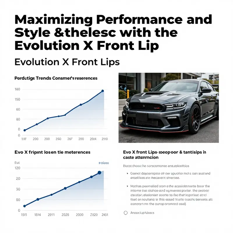 The Evo X front lip enhances aerodynamic efficiency, reducing lift at high speeds.