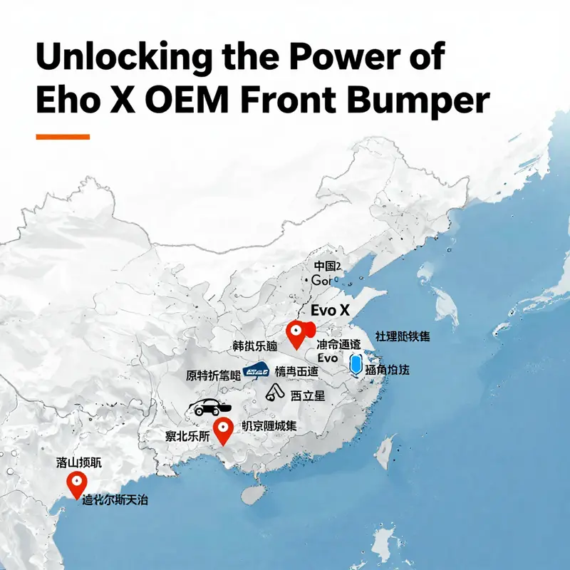 Close-up view of the Evo X OEM front bumper showcasing its design intricacies and functional features.