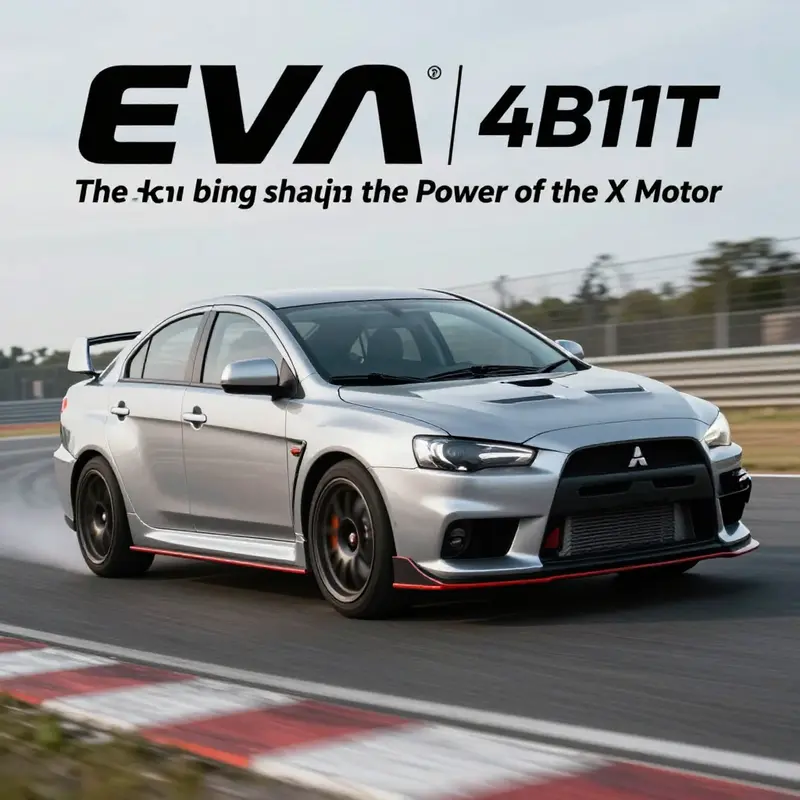 The Mitsubishi EVO X on the track, highlighting its specs and performance.