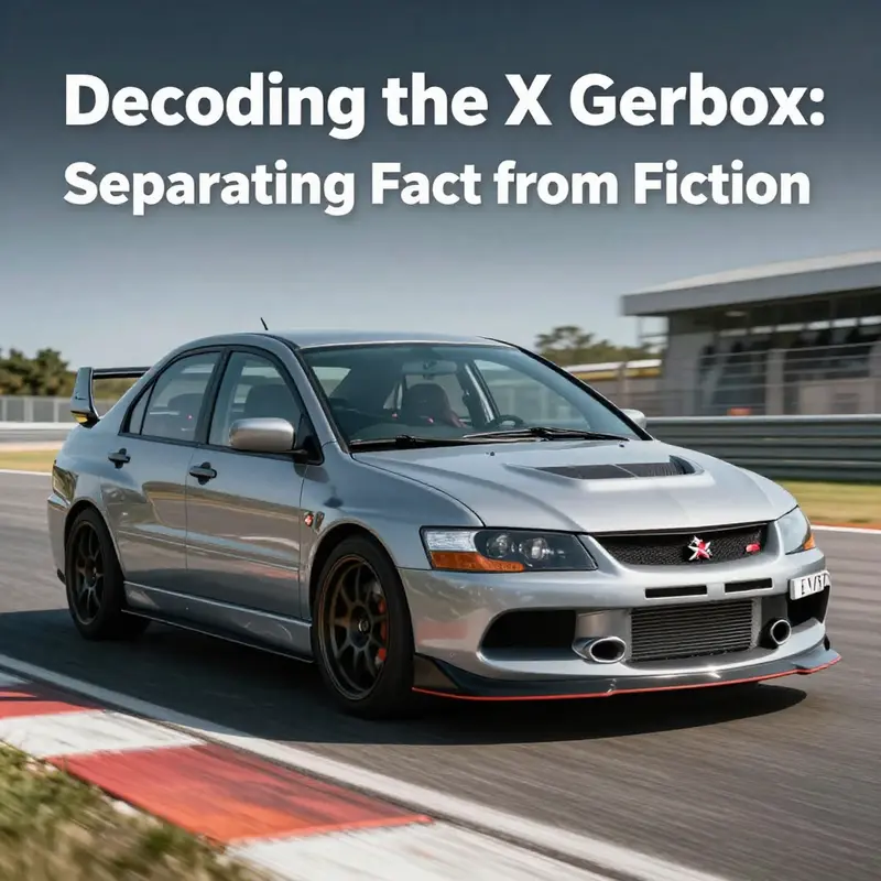Visual comparison of sequential and manual gear systems, clarifying common misconceptions about the Evo X’s transmission.