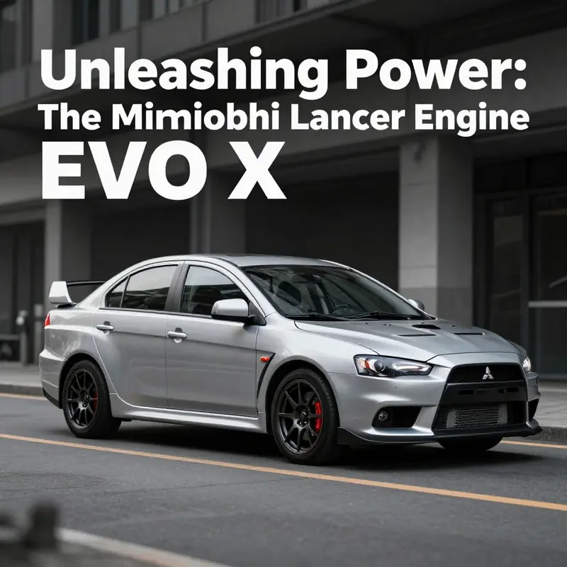 The lightweight yet powerful 4B11T engine that powers the Mitsubishi Lancer EVO X.
