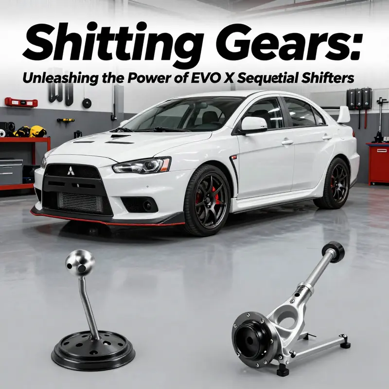 Comparison of the stock H-pattern shifter and an upgraded sequential shifter in the EVO X.
