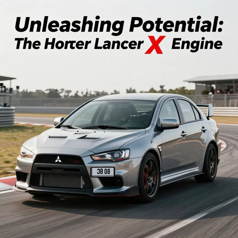 Schematic illustration of the 4B11T turbocharged engine highlighting key components and technology.