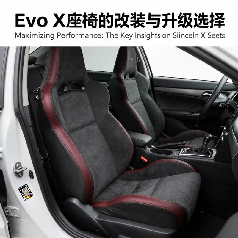 The original RECARO seats exemplify the Evo X’s performance-oriented design.