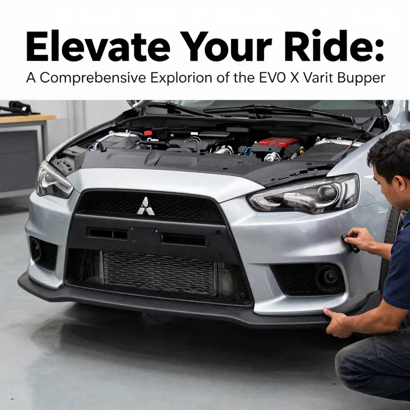 The Mitsubishi Lancer Evolution X showcasing the Varis front bumper, an ideal blend of performance and aesthetics.