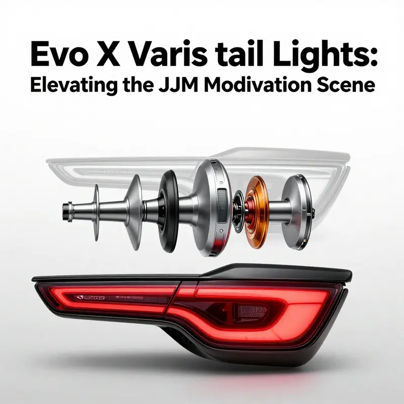 The Evo X featuring Varis tail lights embodies the pinnacle of JDM style modifications.