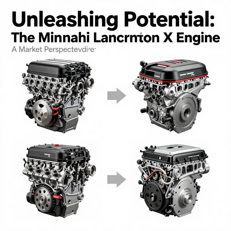 Schematic illustration of the 4B11T turbocharged engine highlighting key components and technology.