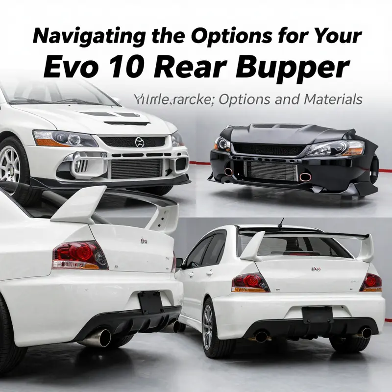 A genuine OEM Evo 10 rear bumper showcasing its quality and precision.