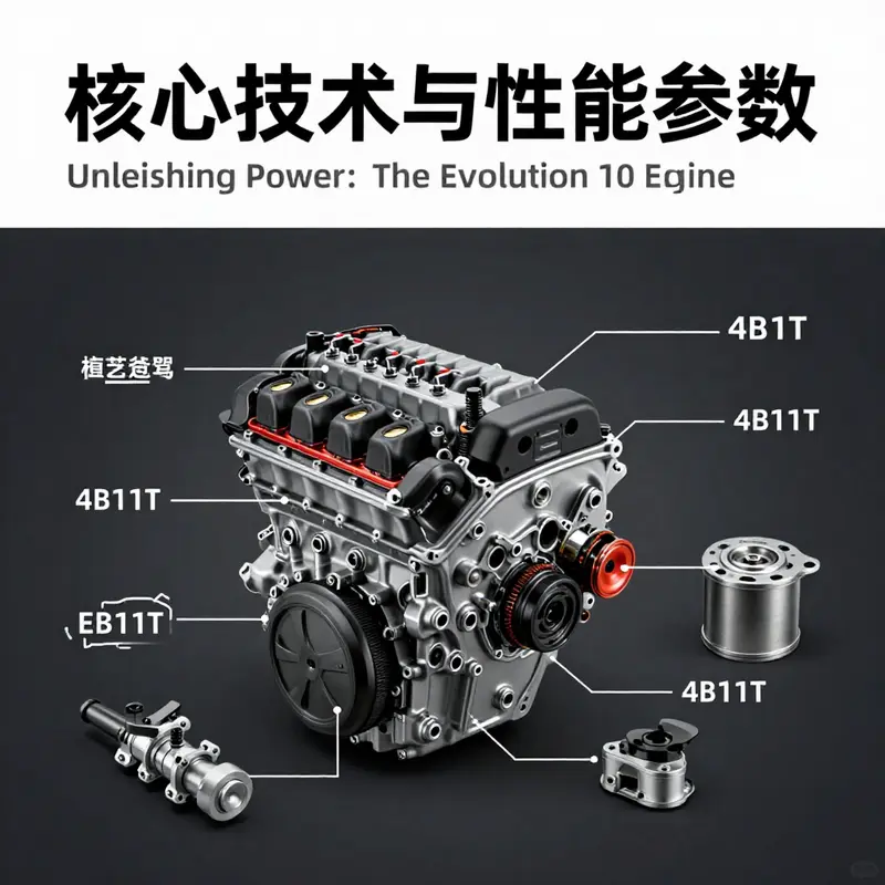 The innovative architecture of the Mitsubishi EVO 10’s 4B11T engine.