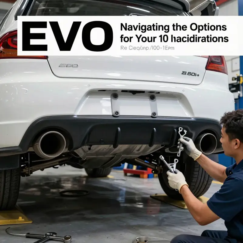 A genuine OEM Evo 10 rear bumper showcasing its quality and precision.