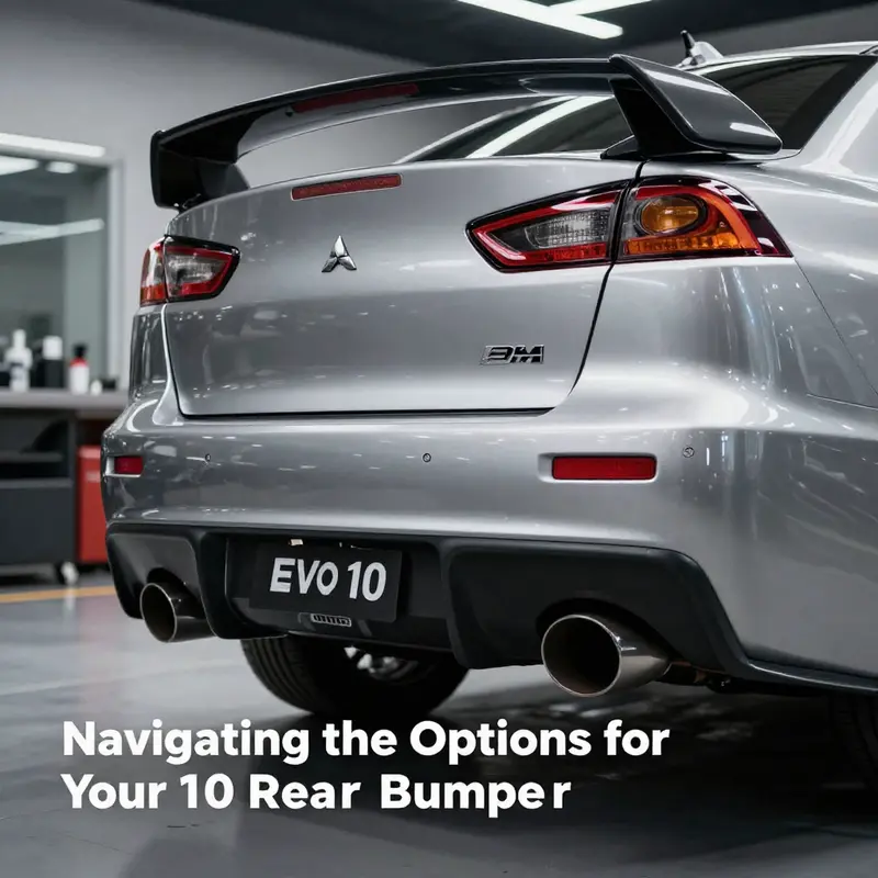 A genuine OEM Evo 10 rear bumper showcasing its quality and precision.