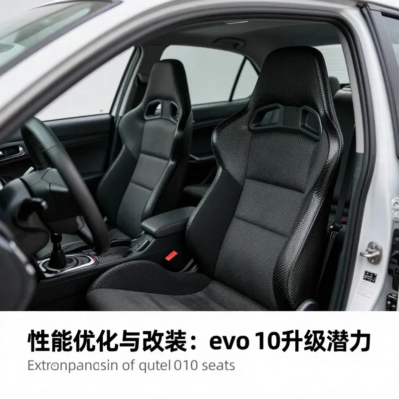 The RECARO bucket seats crafted for the EVO X showcase an ergonomic design and premium materials.