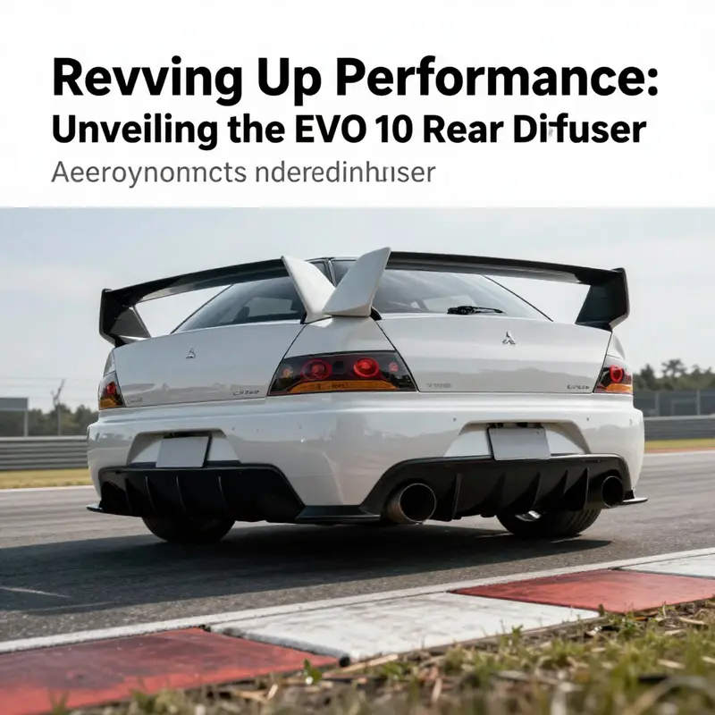 The intricate design of the EVO 10 rear diffuser showcasing its installation features.