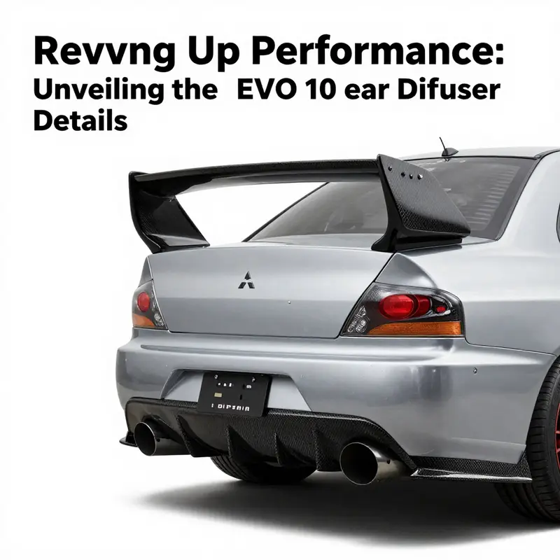 The intricate design of the EVO 10 rear diffuser showcasing its installation features.
