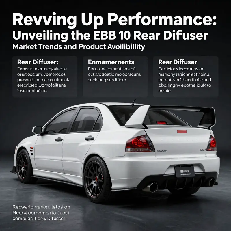 The intricate design of the EVO 10 rear diffuser showcasing its installation features.