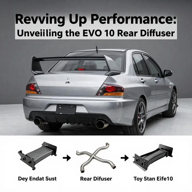 The intricate design of the EVO 10 rear diffuser showcasing its installation features.