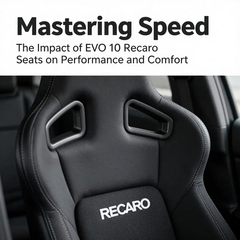 The Mitsubishi EVO 10’s interior highlights the comfort and support offered by RECARO seats.