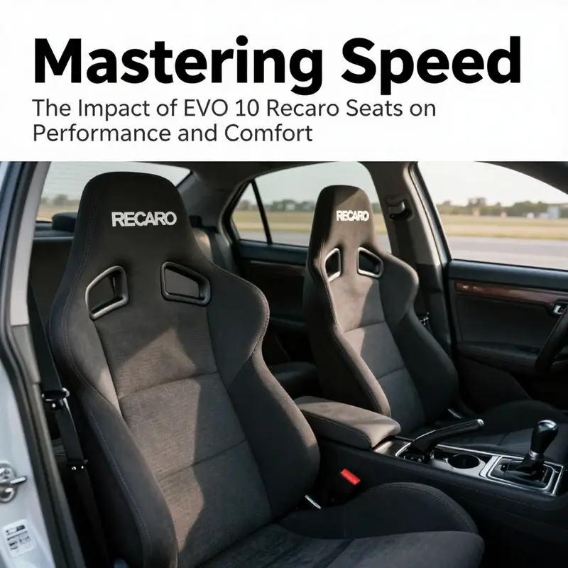 The Mitsubishi EVO 10’s interior highlights the comfort and support offered by RECARO seats.