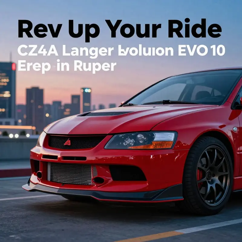 Vibrant options for custom red bumpers specifically designed for the CZ4A Lancer Evolution EVO 10.