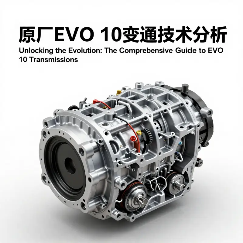 A detailed breakdown of the EVO 10’s original transmission technology, highlighting its dual-clutch mechanism.