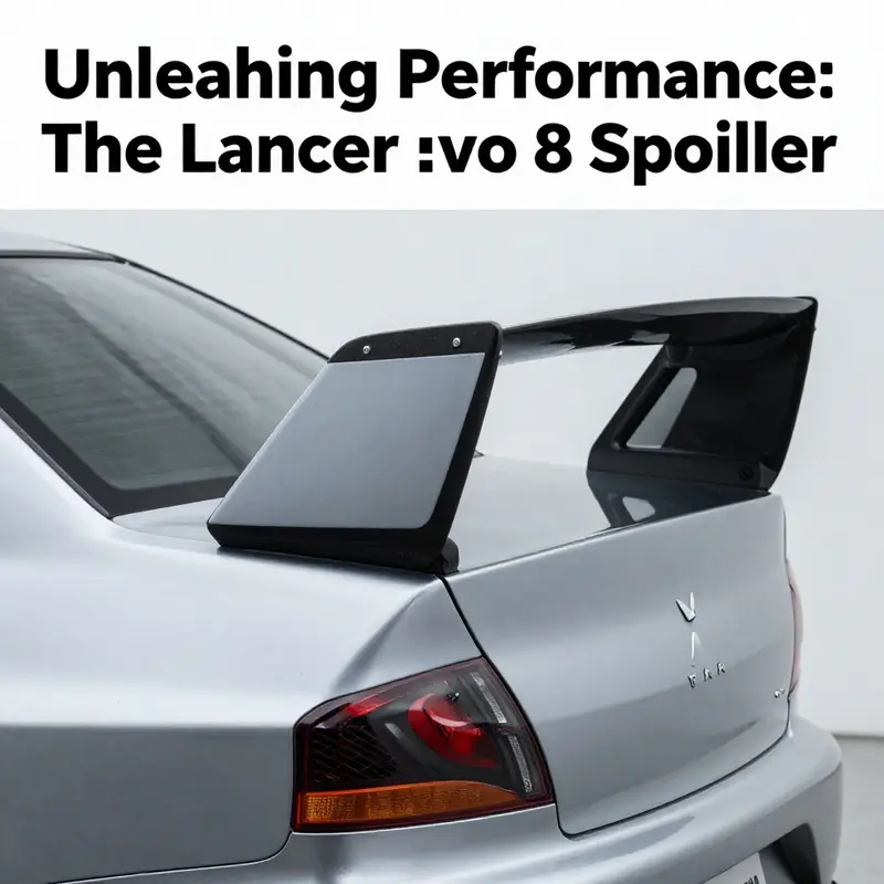 The aerodynamic design of the Evo 8 spoiler contributes to its remarkable performance.