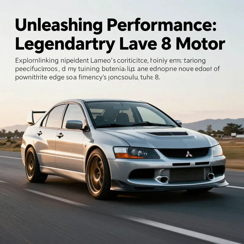 A Mitsubishi Lancer Evo 8 racing down a road, symbolizing its performance capabilities.