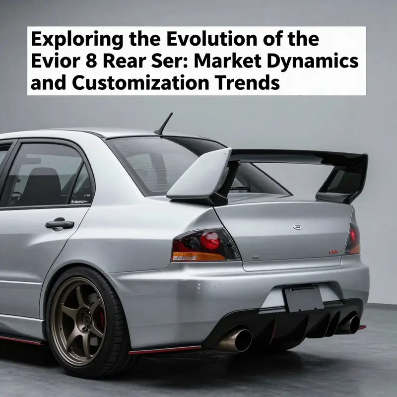 Various market options for Evo 8 rear spoilers, highlighting different styles and materials.
