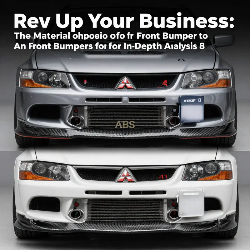 Comparison of different materials used in Evo 8 front bumpers, highlighting each material’s strengths.