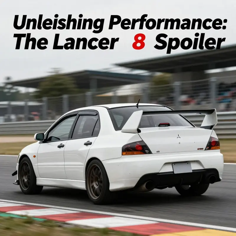 The aerodynamic design of the Evo 8 spoiler contributes to its remarkable performance.