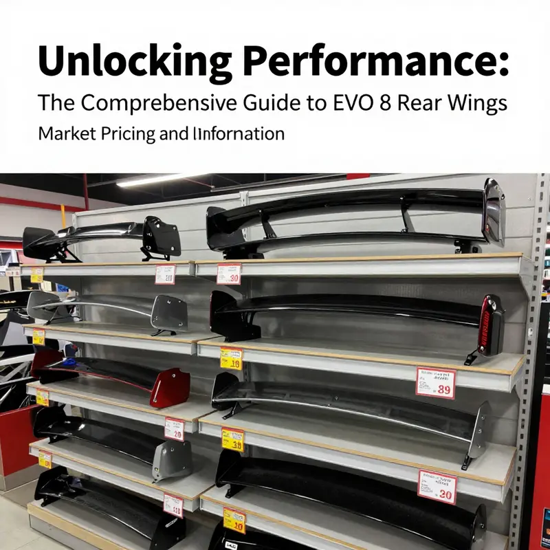 Comparative overview of fiberglass and carbon fiber rear wings designed for the EVO 8, highlighting material benefits.