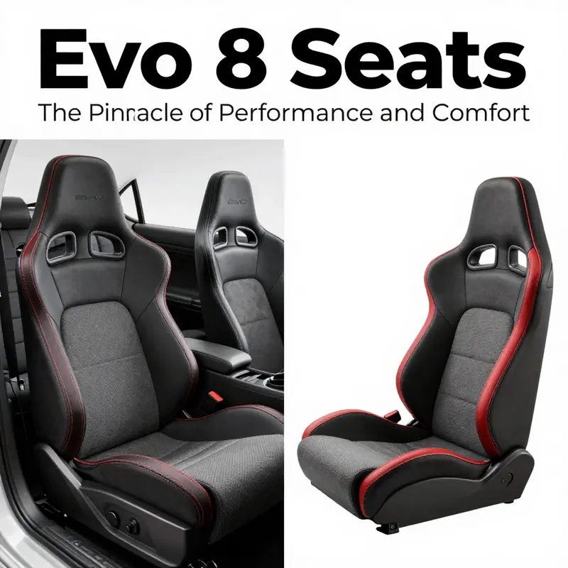The unique design and quality of Mitsubishi Lancer Evolution VIII seats.