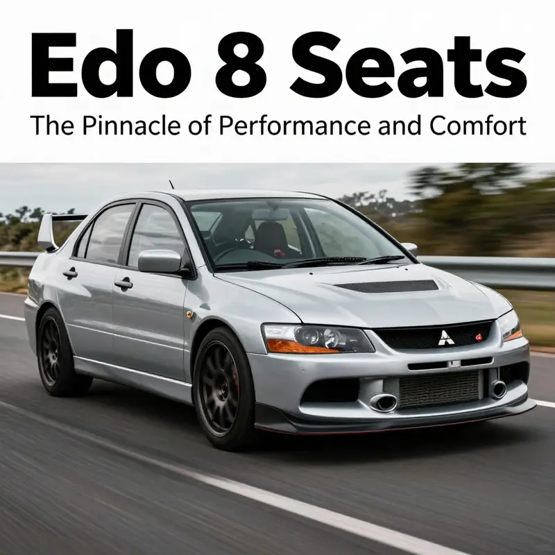An Evo 8 in motion highlighting its performance capabilities and the influence of specialized seating.