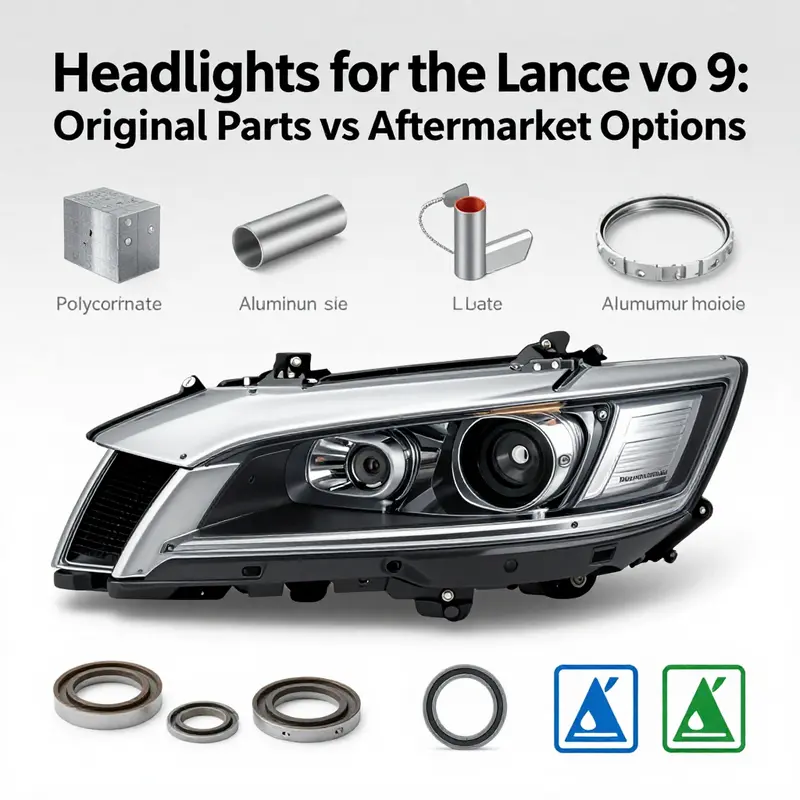 A comparison of OEM and aftermarket headlights for Lancer Evo 9.