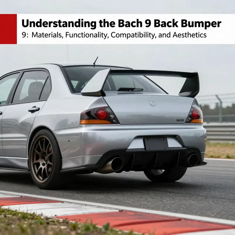 High-strength materials that define the Evo 9 back bumper’s durability and performance.