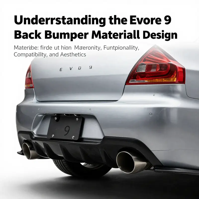 High-strength materials that define the Evo 9 back bumper’s durability and performance.