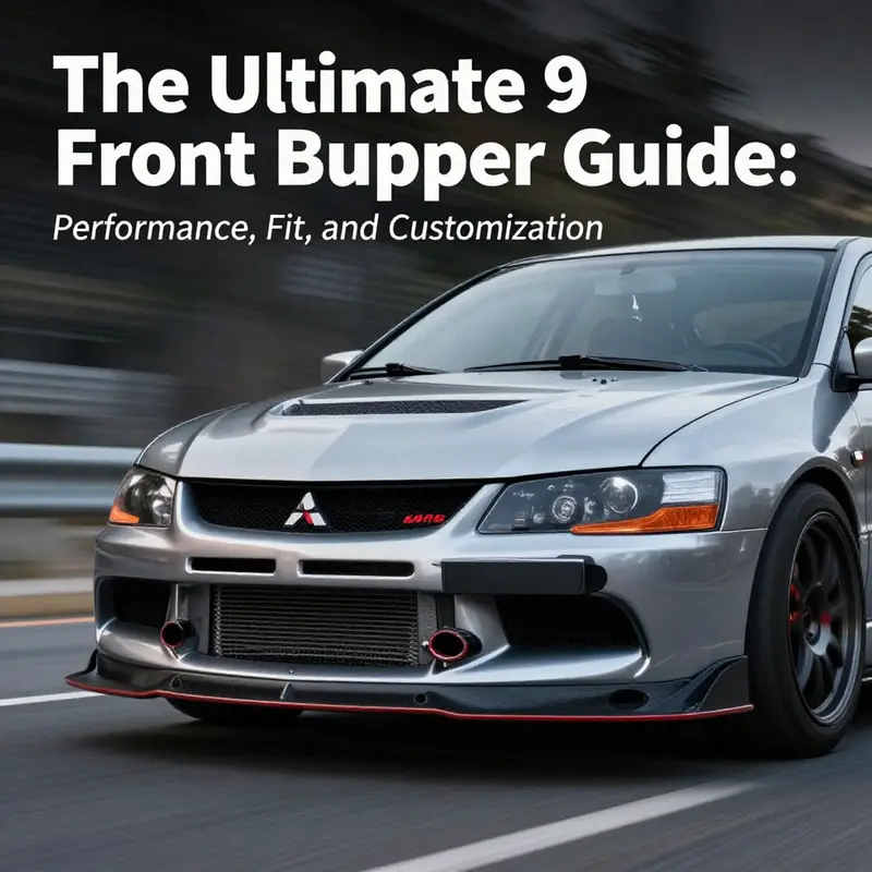 High-performance front bumper showcasing advanced carbon fiber construction.